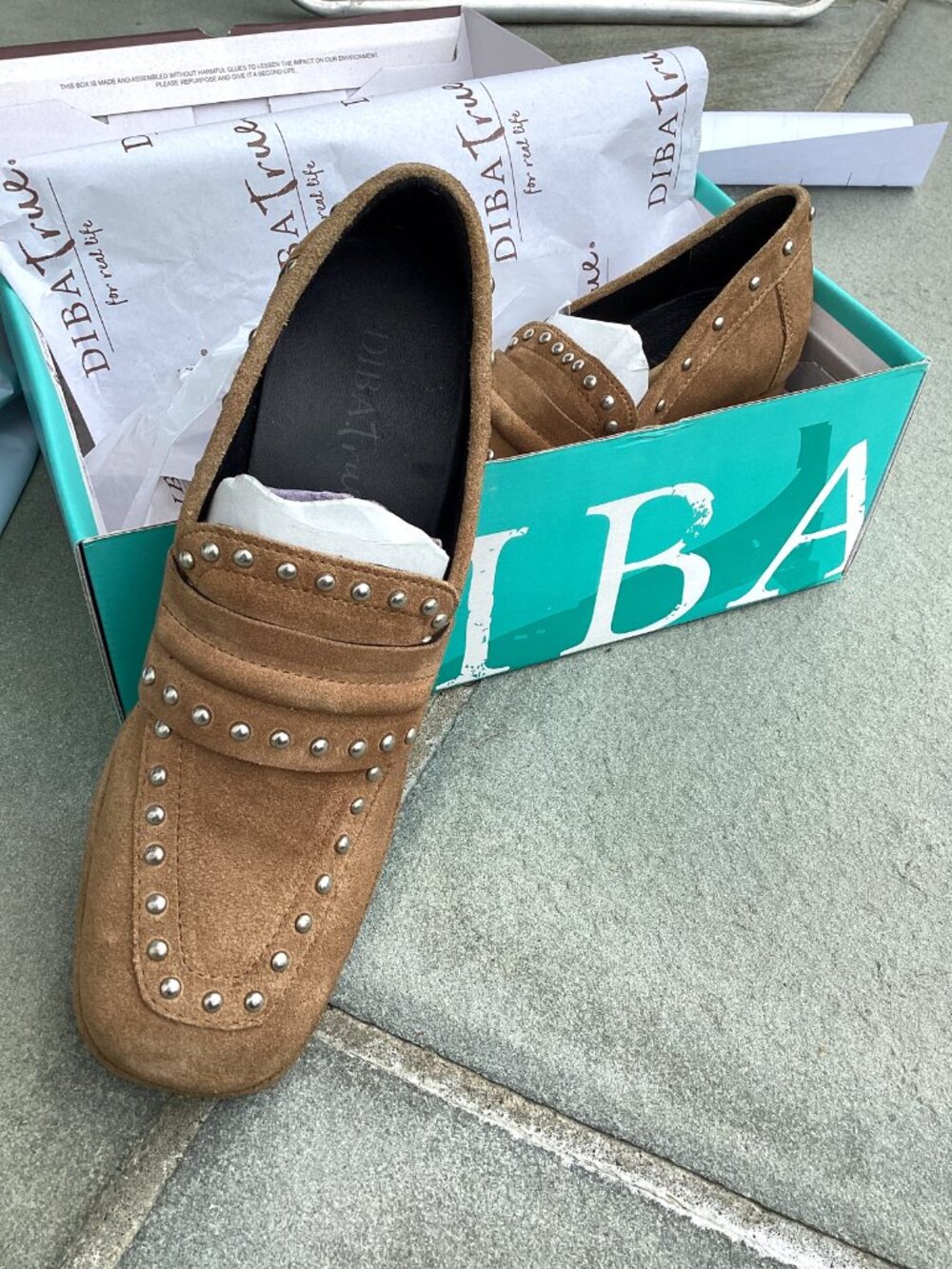 Diba True | Womens  Song Notes Studded Pump Slip On Loafers